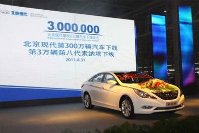 9年創(chuàng)300萬(wàn)紀(jì)錄，北京現(xiàn)代力圖千萬(wàn)